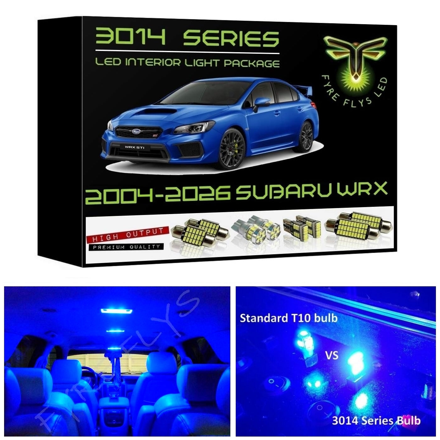 2004-2026 Subaru WRX, WRX STI, Impreza Super Bright 3014 Series LED interior light kit