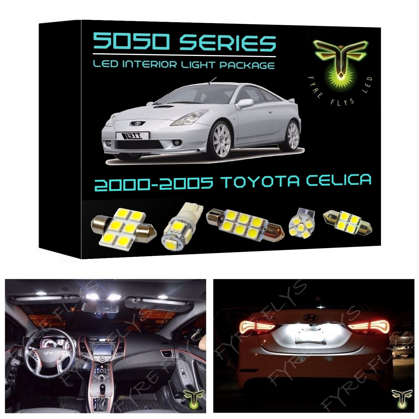 2000-2005 Toyota Celica LED interior light kit 5050 Series