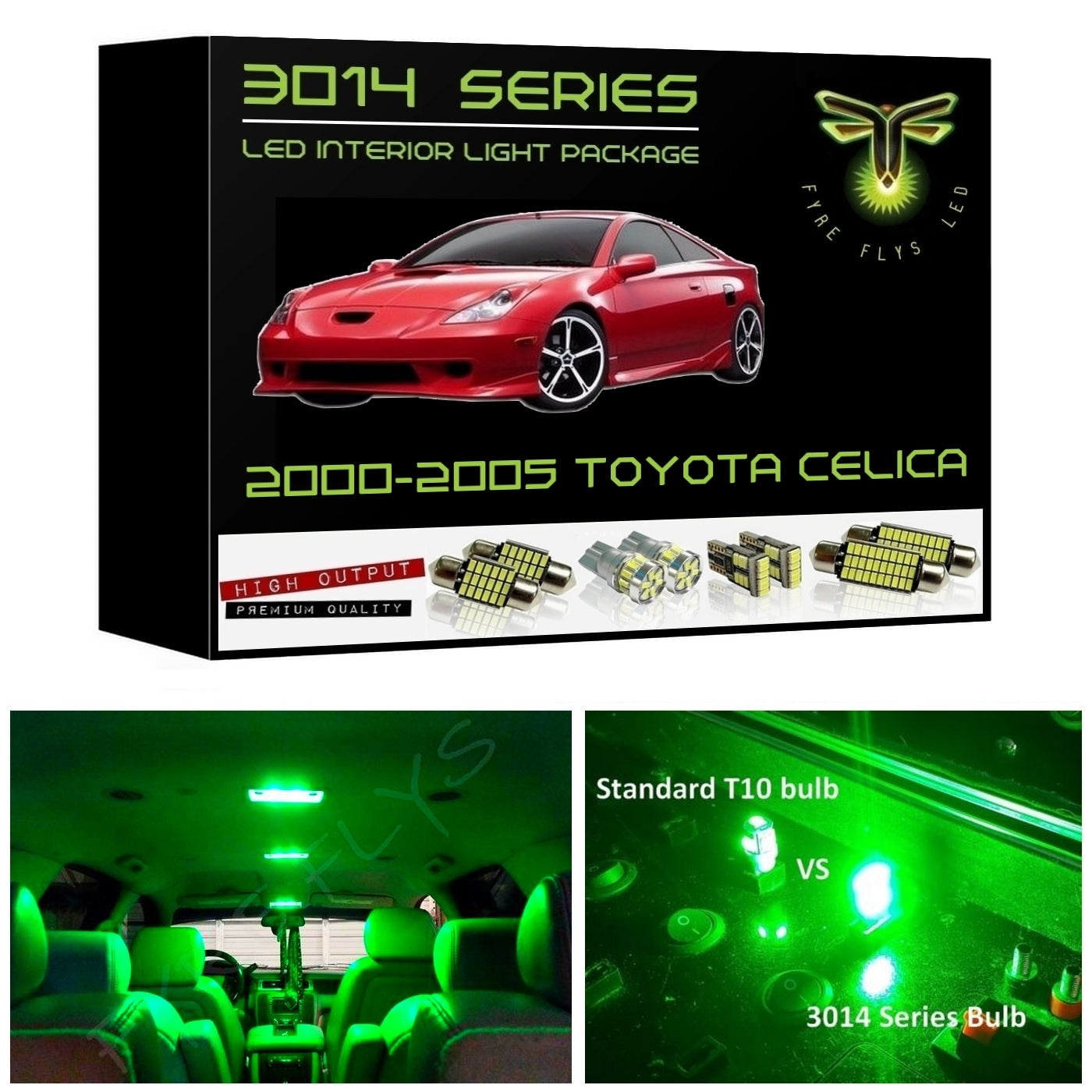 2000-2005 Toyota Celica Ultra Bright 3014 Series LED interior light kit
