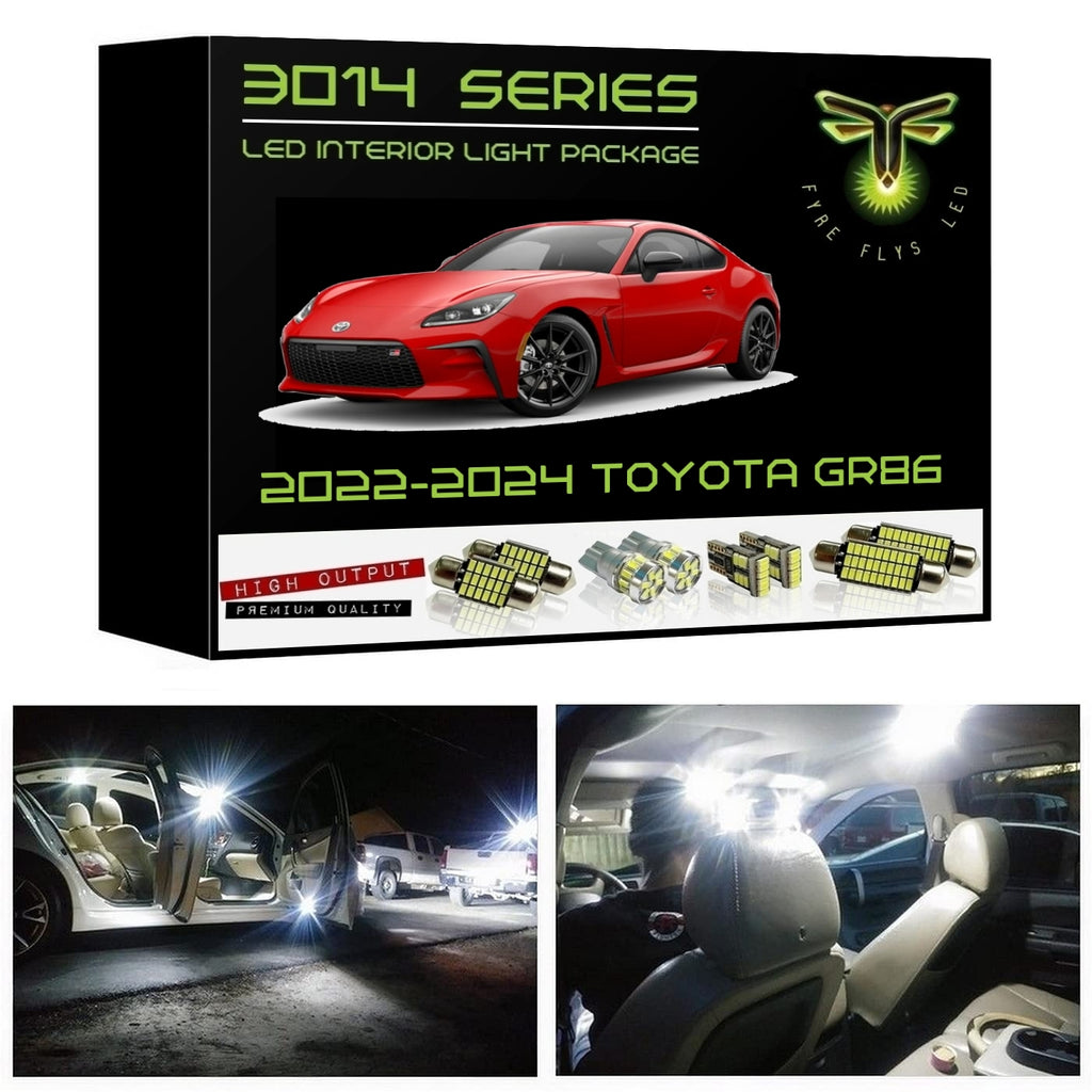 2022-2026 Toyota GR86 Super Bright White 3014 Series LED interior light kit