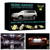 2001-2007 Toyota Highlander LED interior light kit 5050 Series