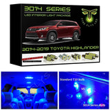 2014-2019 Toyota Highlander Super Bright 3014 Series LED interior light kit