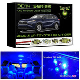 2020-2025 Toyota Highlander Super Bright 3014 Series LED interior light kit