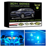 2020-2025 Toyota Highlander Super Bright 3014 Series LED interior light kit