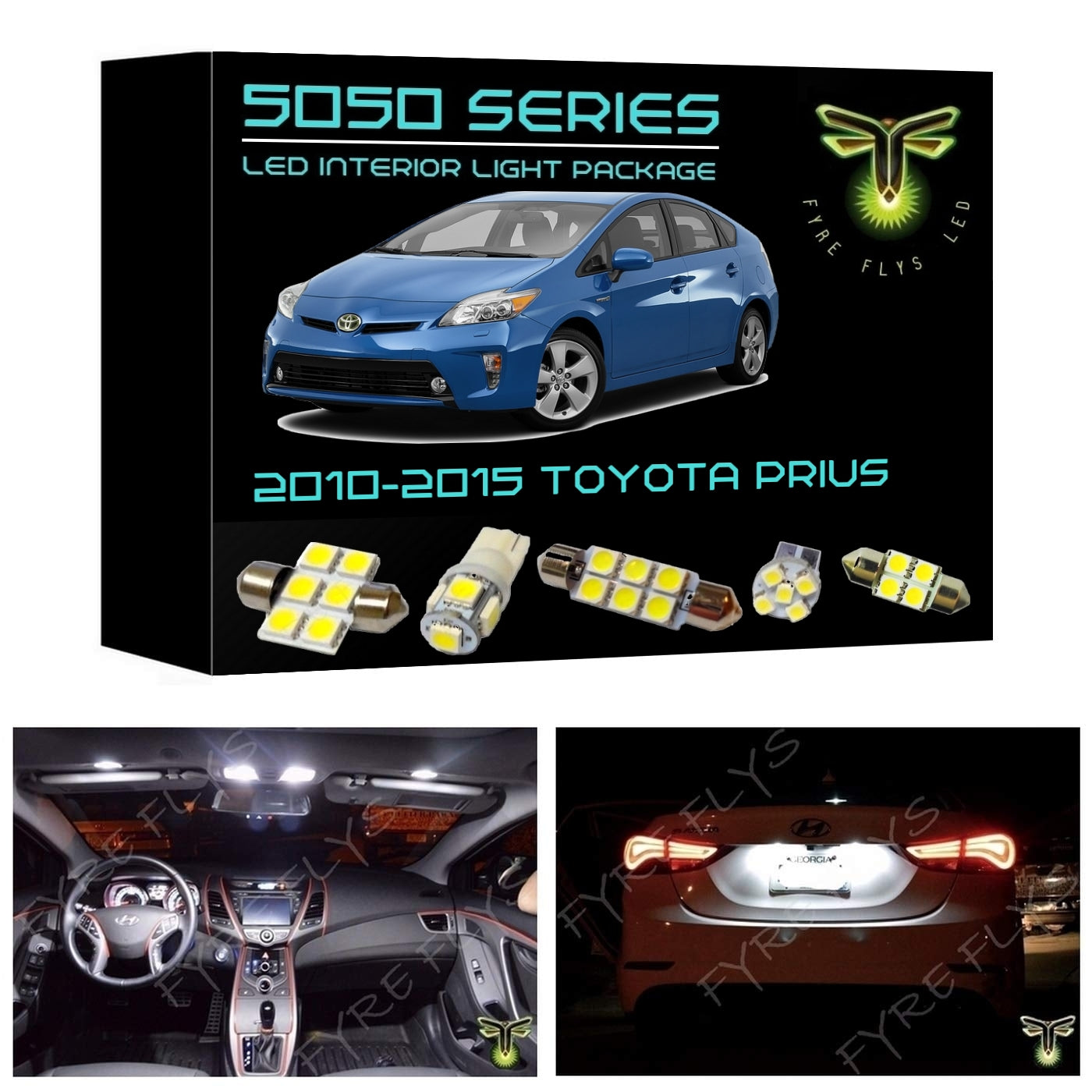 2010-2015 Toyota Prius LED interior light kit 5050 Series