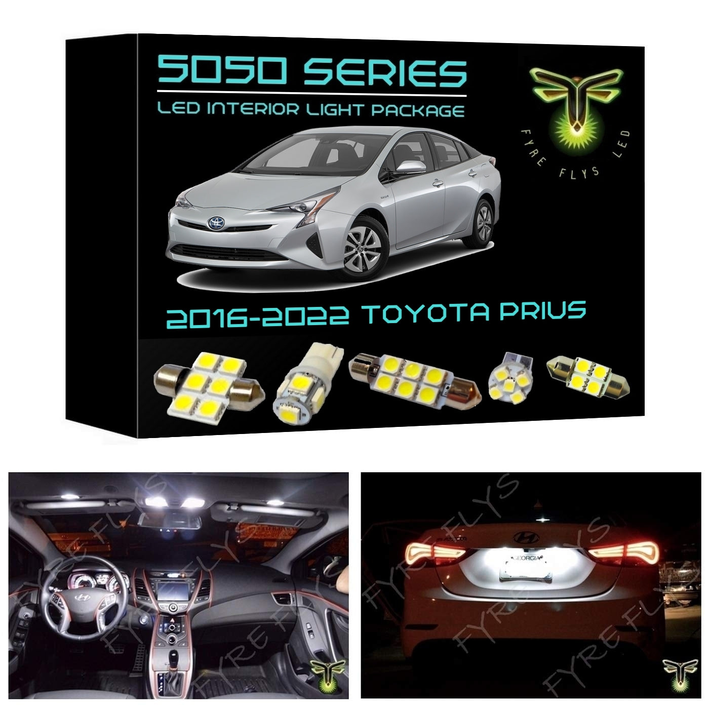 2016-2022 Toyota Prius LED interior light kit 5050 Series