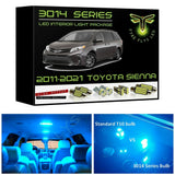 2011-2021 Toyota Sienna Super Bright 3014 Series LED interior light kit