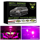 2011-2021 Toyota Sienna Super Bright 3014 Series LED interior light kit