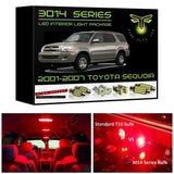 2001-2007 Toyota Sequoia Super Bright 3014 Series LED interior light kit