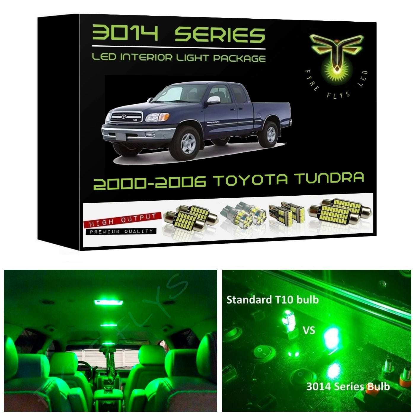 2000-2006 Toyota Tundra Super Bright 3014 Series LED interior light kit
