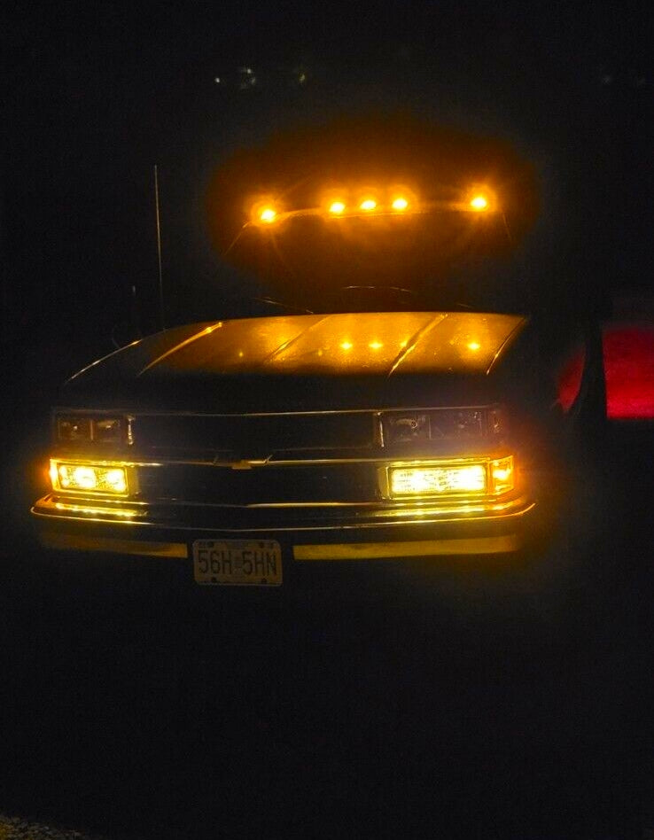 5 Piece LED cab roof clearance marker lights For Trucks 194 bulbs
