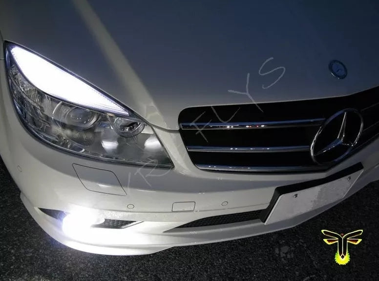 Mercedes Benz C350 C300 C250 C63 Headlight Eyebrow Eyelid Strip Super Bright 3014 Series LED Bulbs