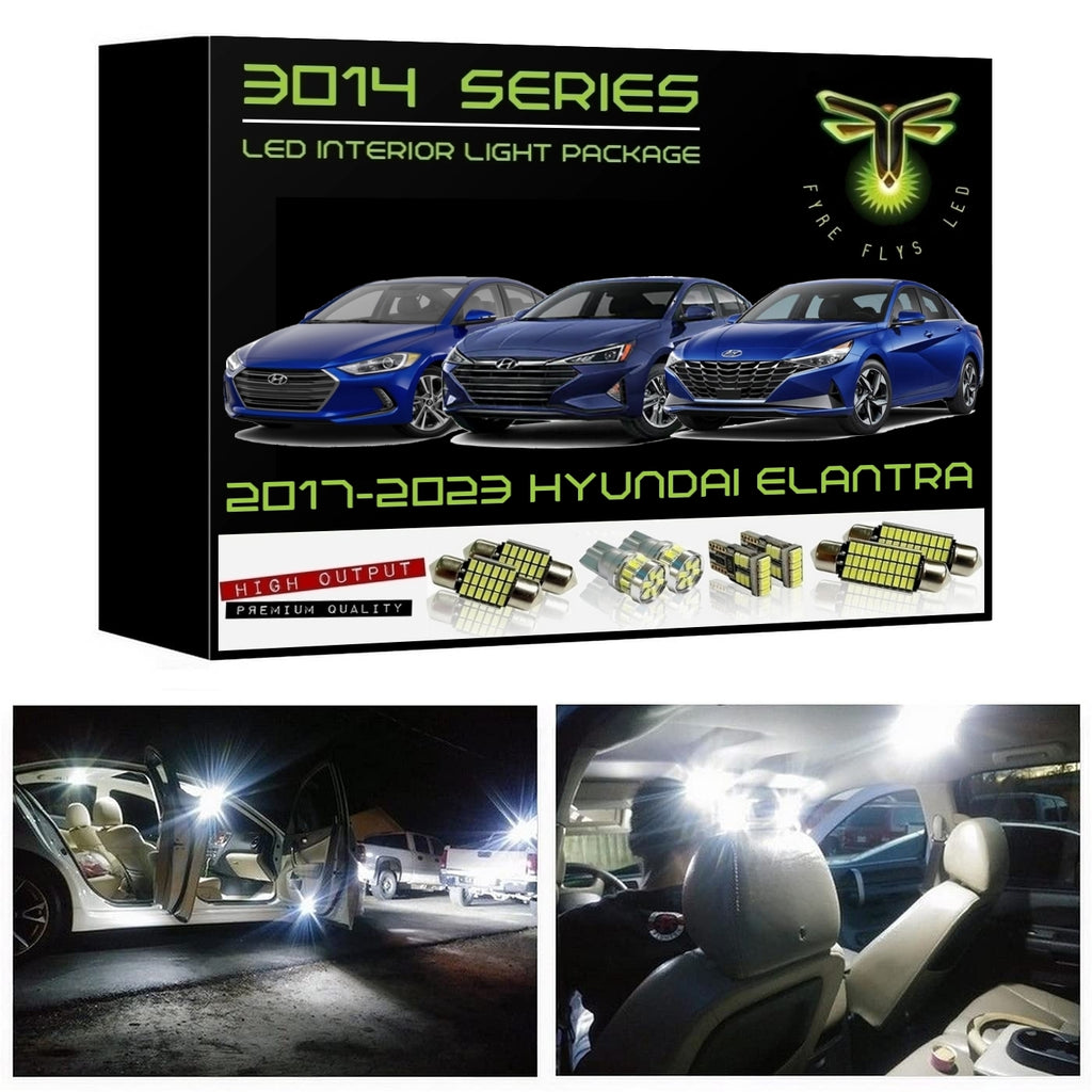 2017-2023 Hyundai Elantra Super Bright 3014 Series LED interior light kit