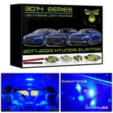 2017-2023 Hyundai Elantra Super Bright 3014 Series LED interior light kit