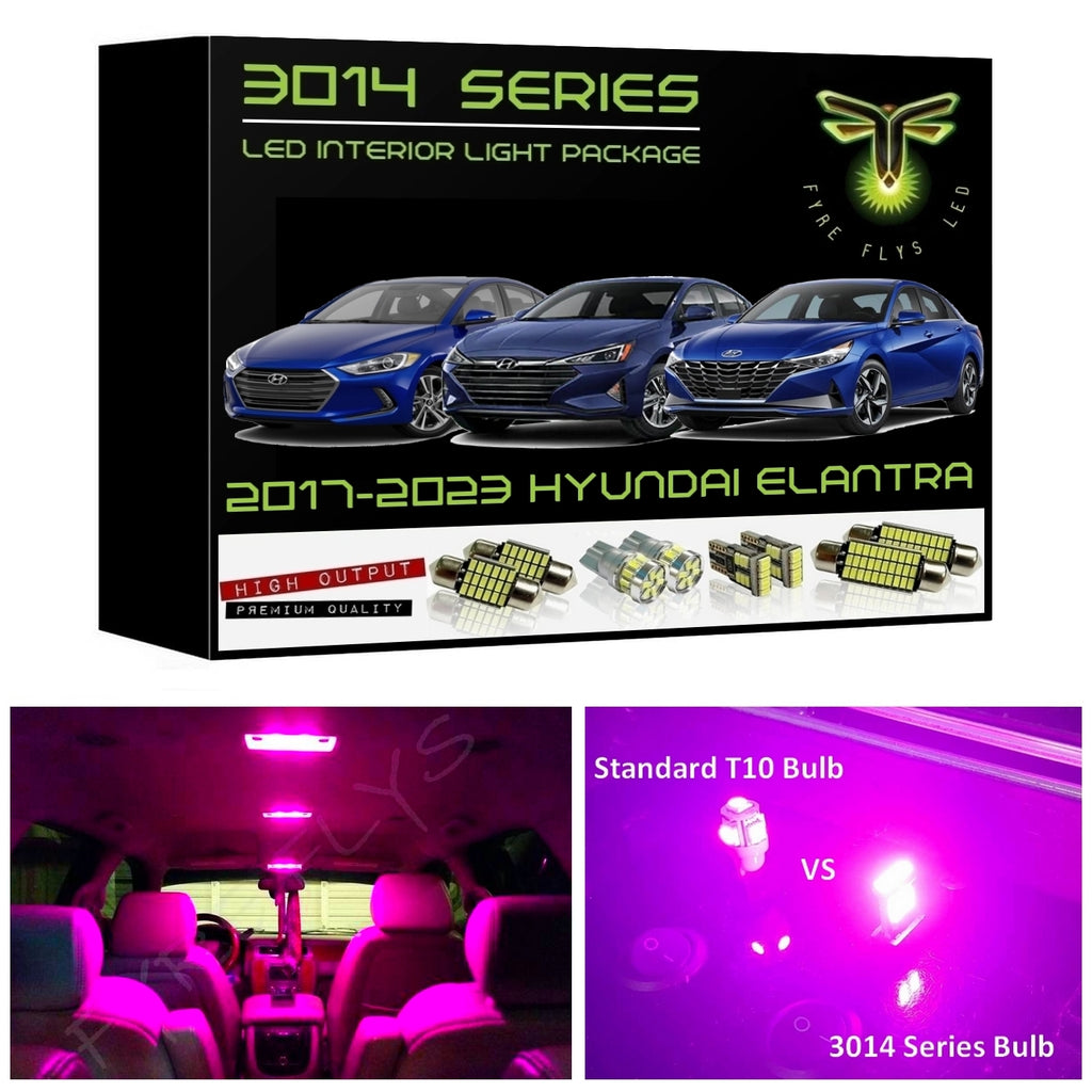 2017-2023 Hyundai Elantra Super Bright 3014 Series LED interior light kit