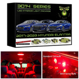 2017-2023 Hyundai Elantra Super Bright 3014 Series LED interior light kit