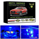 2018-2023 Hyundai Kona Super Bright 3014 Series LED interior light kit