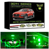2018-2023 Hyundai Kona Super Bright 3014 Series LED interior light kit