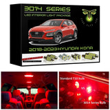 2018-2023 Hyundai Kona Super Bright 3014 Series LED interior light kit