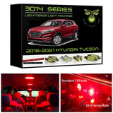2016-2021 Hyundai Tucson Super Bright 3014 Series LED interior light kit