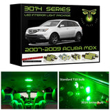 2007-2009 Acura MDX Super Bright 3014 Series LED interior light kit