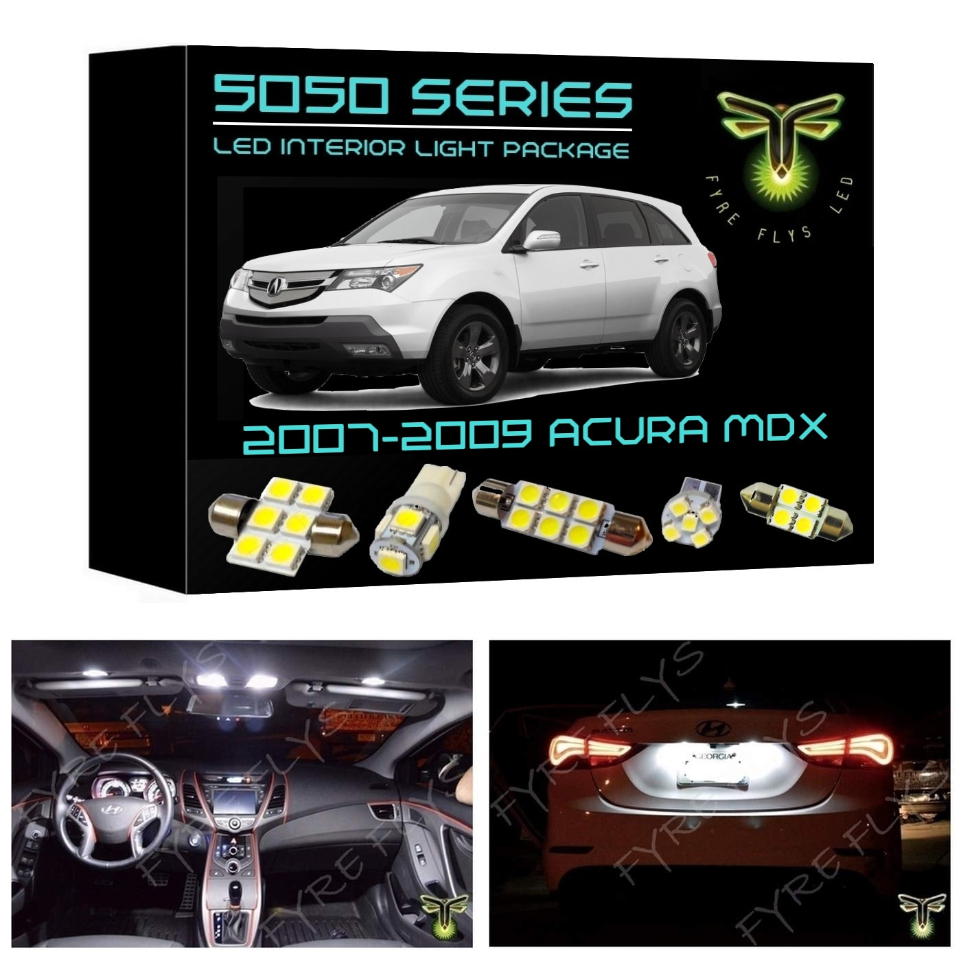 2007-2009 Acura MDX LED interior light kit 5050 Series