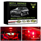 2014-2020 Acura MDX Super Bright 3014 Series LED interior light kit