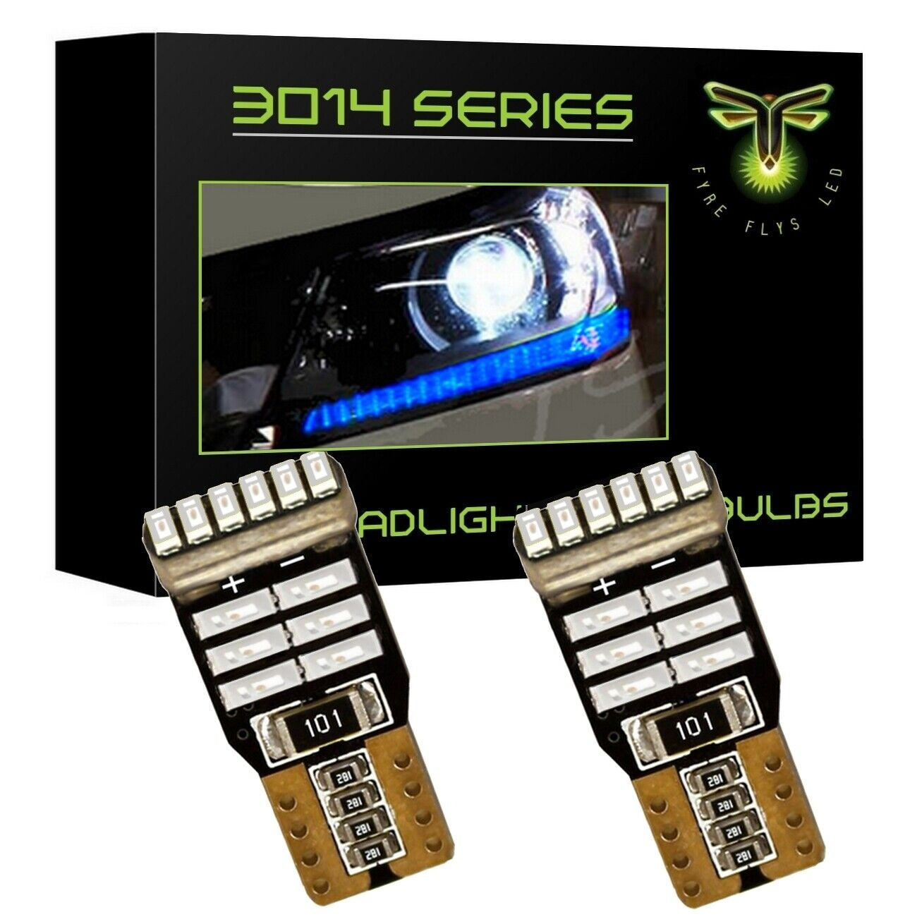 2013-2015 Honda Accord Super Bright 3014 Series LED Headlight DRL Strip Bulbs