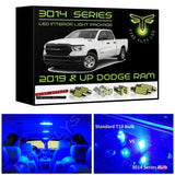 2019-2021 Dodge Ram Super Bright 3014 Series LED interior light kit