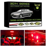 1998-2002 Honda Accord Super Bright 3014 Series LED interior light kit