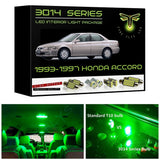 1993-1997 Honda Accord Super Bright 3014 Series LED interior light kit
