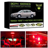 1993-1997 Honda Accord Super Bright 3014 Series LED interior light kit