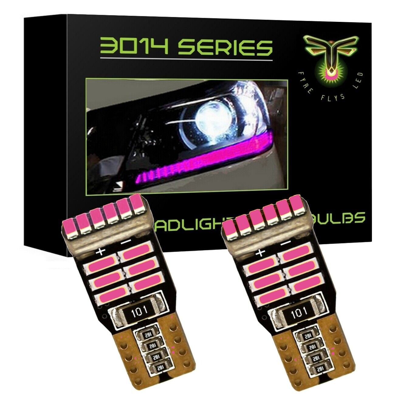 2013-2015 Honda Accord Super Bright 3014 Series LED Headlight DRL Strip Bulbs