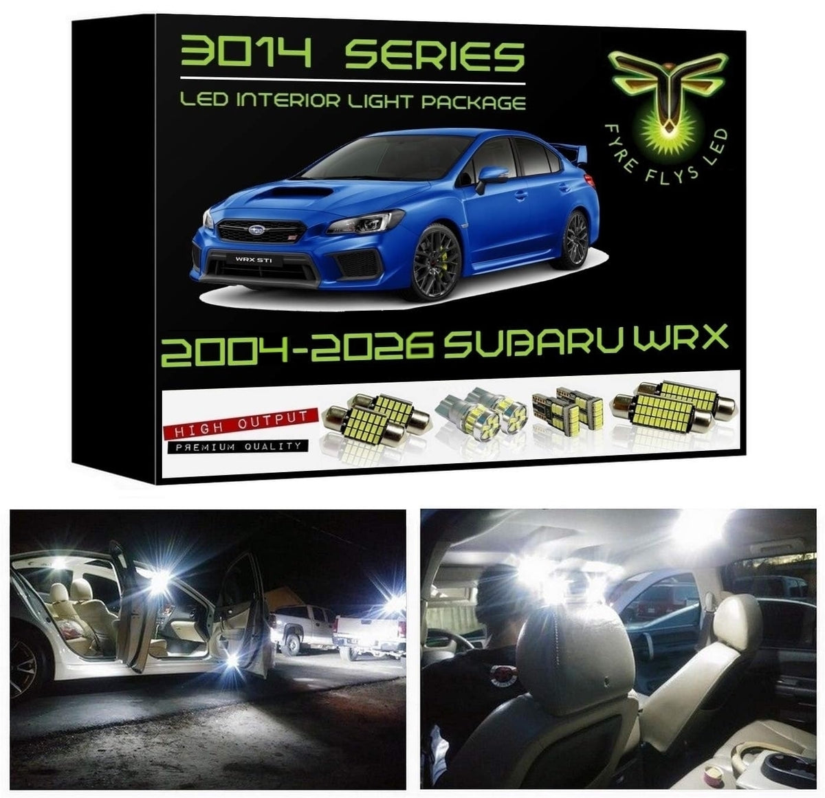 2004-2026 Subaru WRX, WRX STI, Impreza Super Bright 3014 Series LED interior light kit