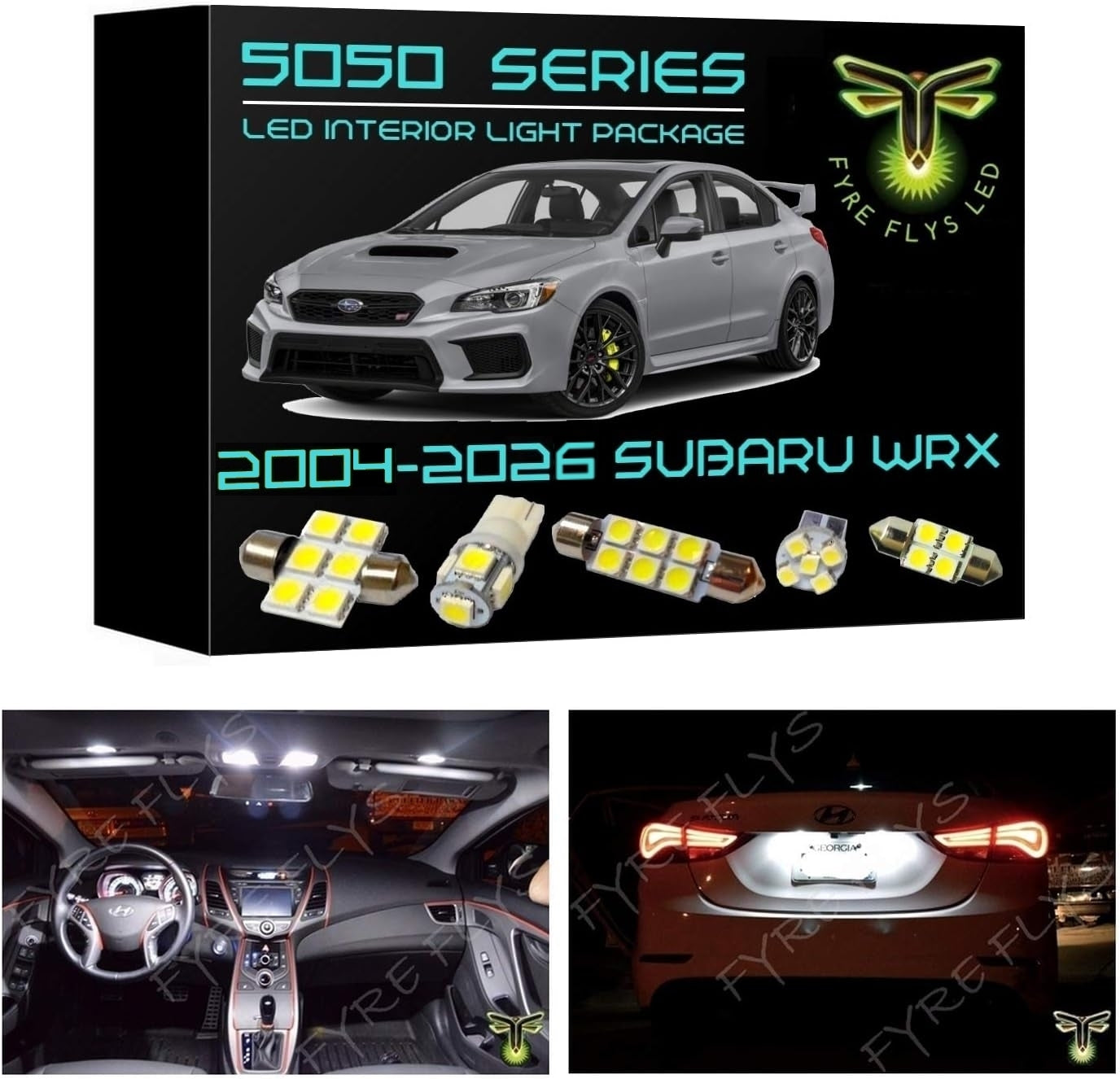 2004-2026 Subaru WRX, WRX STI, Impreza LED interior light kit 5050 Series