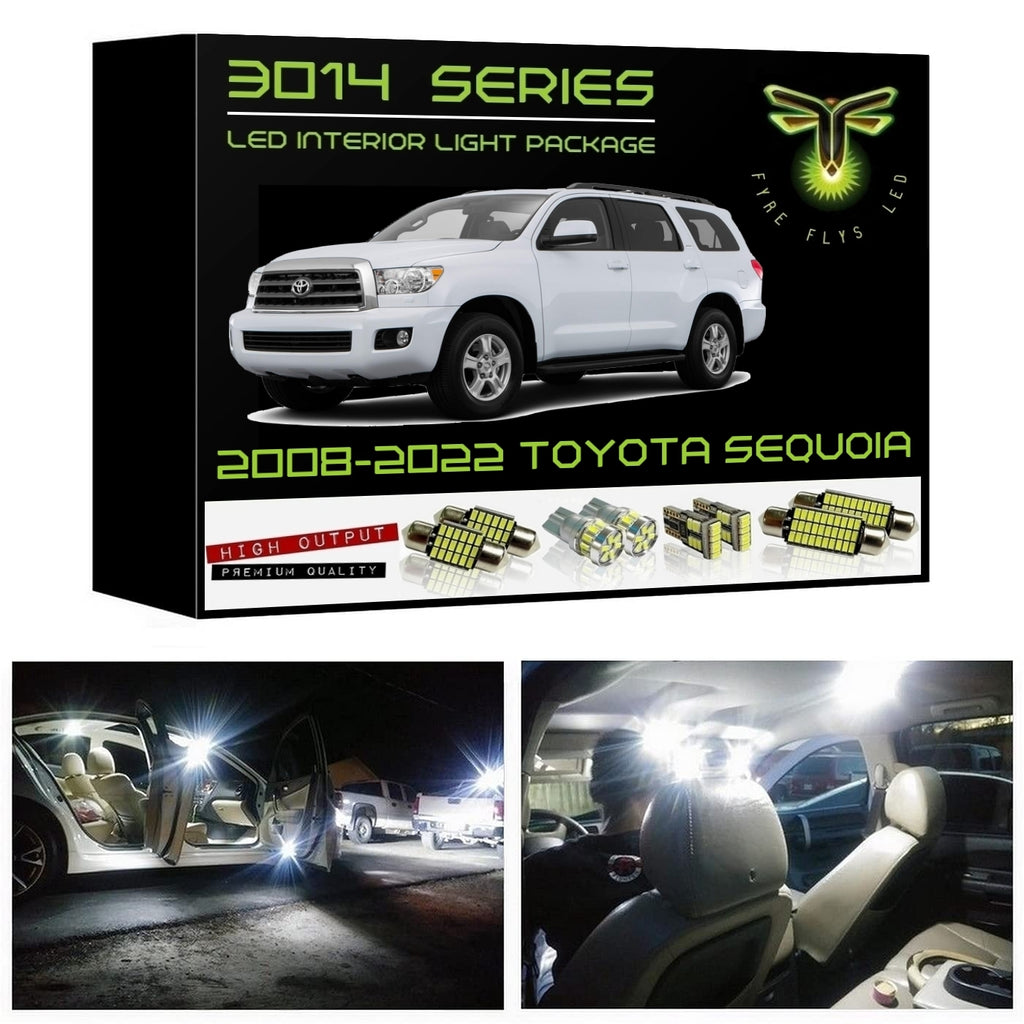 2008-2022 Toyota Sequoia Super Bright 3014 Series LED interior light kit