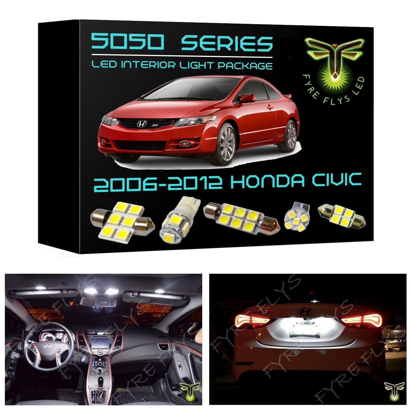 2006-2012 Honda Civic LED interior light kit 5050 Series