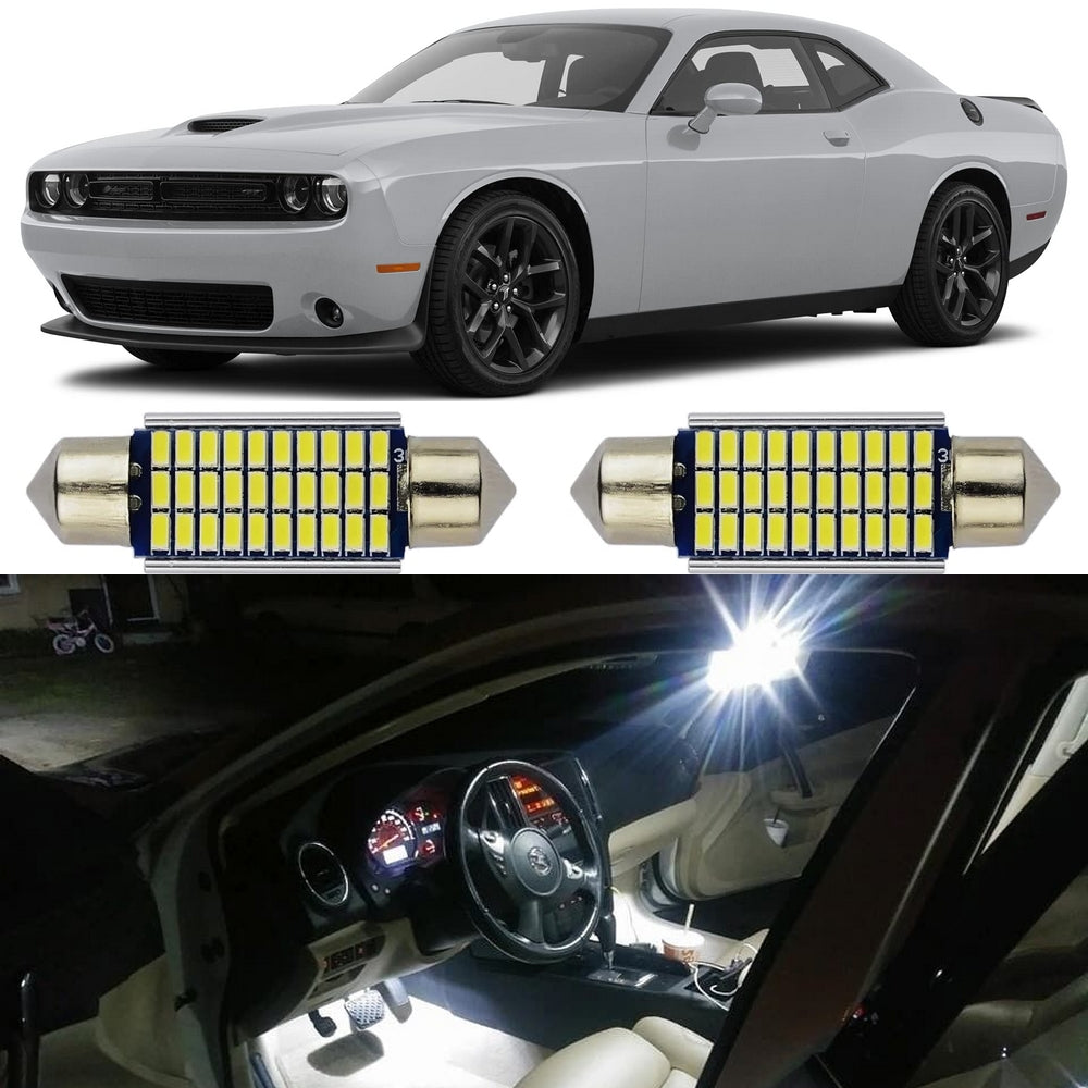 2008-2023 Dodge Challenger 3014 Series Super Bright 42mm Front Map/Dome LED bulbs