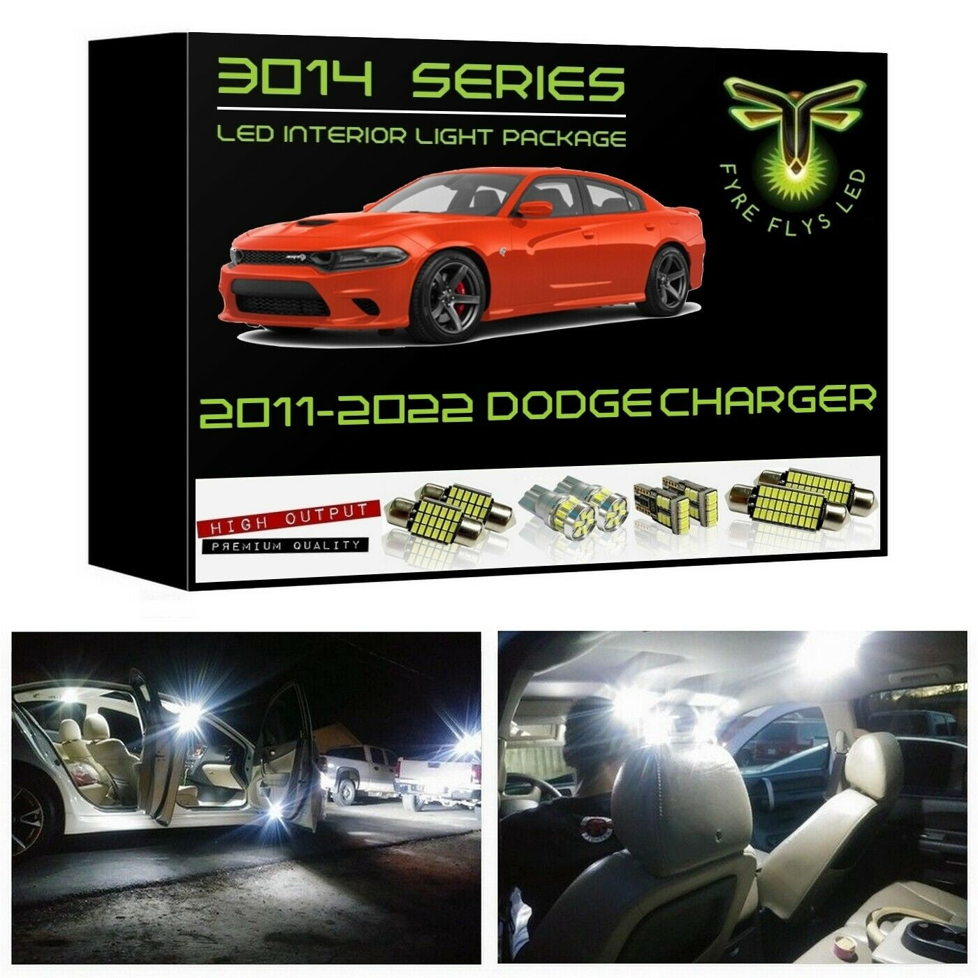 2011-2022 Dodge Charger Super Bright 3014 Series LED interior light kit
