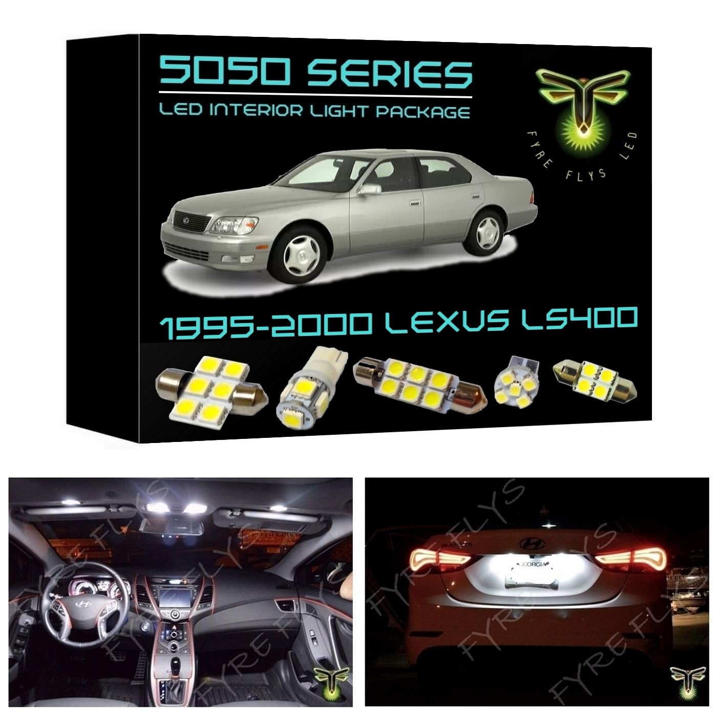 Complete LED interior light kit for 1995-2000 Lexus LS400 – Fyre Flys