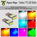 T10 194 168 2825 w5w bulbs - 3014 series 18 LED