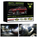 2014-2019 Toyota Highlander LED interior light kit 3014 Series