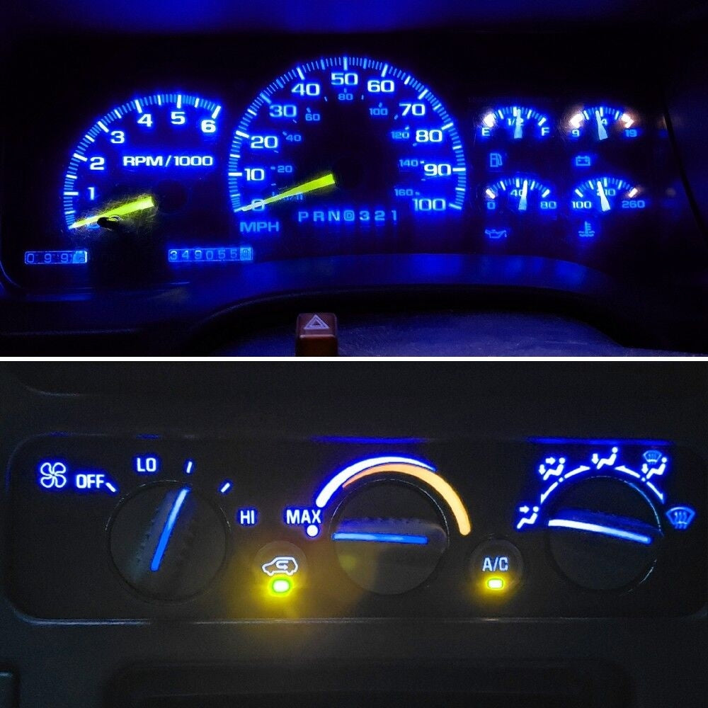 Gauge Cluster & AC Controls & Door/Window Switch LED package for 1992-1999 Chevrolet Trucks
