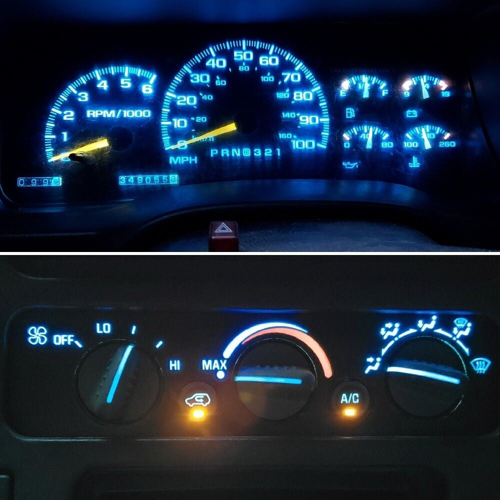 Gauge Cluster & AC Controls & Door/Window Switch LED package for 1992-1999 Chevrolet Trucks